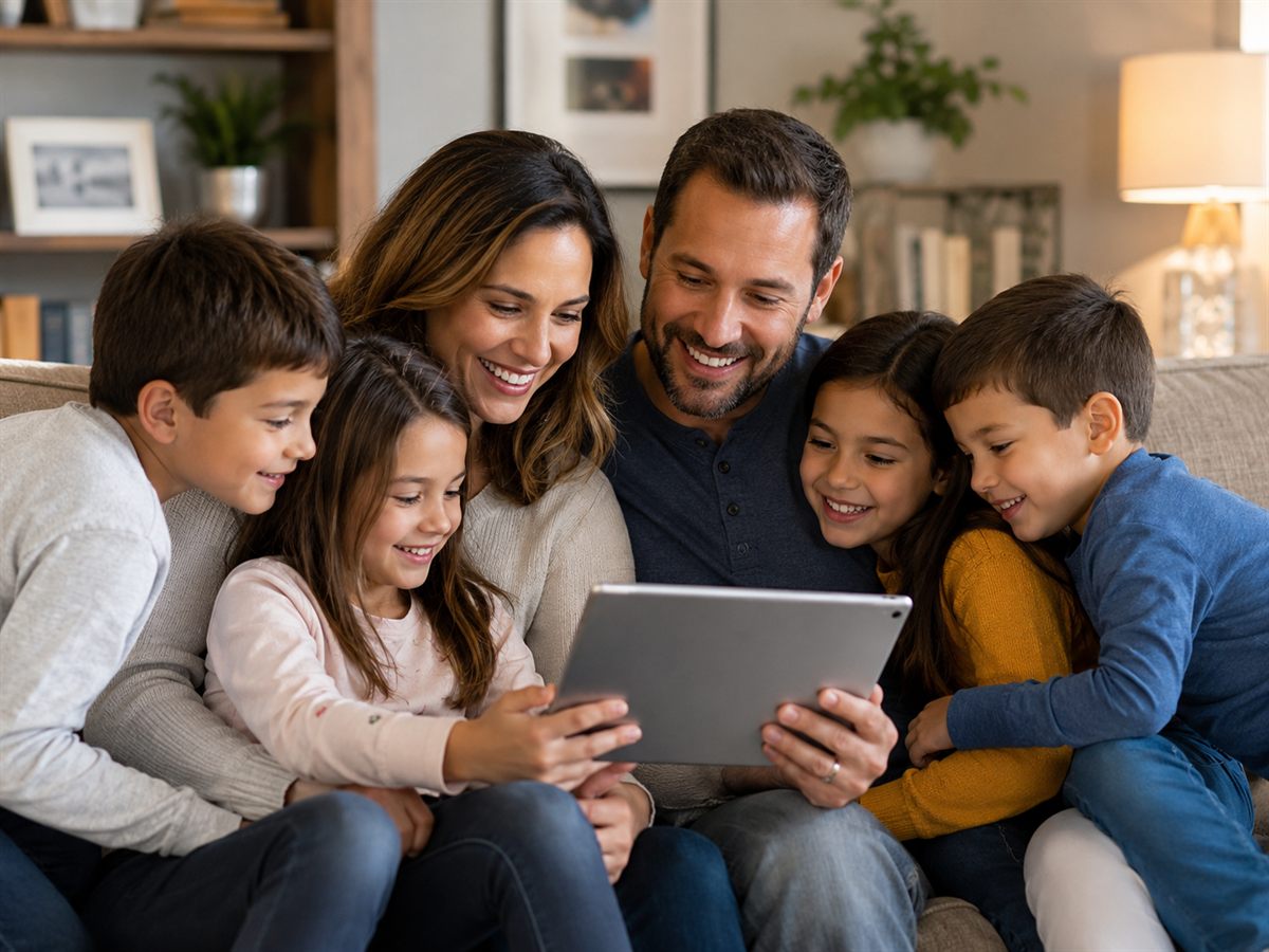 Familie bruger Family House Planner